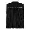 Haute L'Amitié Ballet Logo Tech Vest HL11024 in Black, zwart mouwloos dames gilet met semi-transparante mesh, bubble-effect en groot logo op de rug.