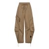 Haute-L-Amitié-Air-Zip-Pant-Kaki-Walnut-HL11033_Walnut-1 Haute L'Amitié Air Zip Pant HL11033 in kaki, oversized dames cargobroek met grote zakken, ritsdetails en verstelbare pijpen.