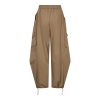 Haute-L-Amitié-Air-Zip-Pant-Kaki-Walnut-HL11033_Walnut-1 Haute L'Amitié Air Zip Pant HL11033 in kaki, oversized dames cargobroek met grote zakken, ritsdetails en verstelbare pijpen.