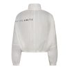 Haute L'Amitié Iron Paper Jacket HL11038 in Paper White, wit transparant damesjack met oversized fit, hoge kraag, ritssluiting en verstelbare trekkoorden.