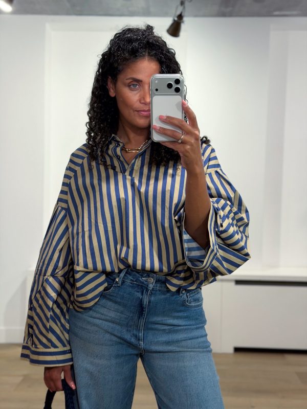 Aímée-The-Label-OsloW6-Blouse-Blue-Stripe