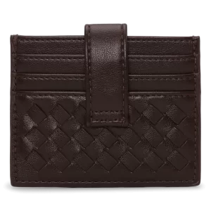 SUI AVA Woven Card Wallet SA2603182, compact pasjesetui met gevlochten woven structuur.