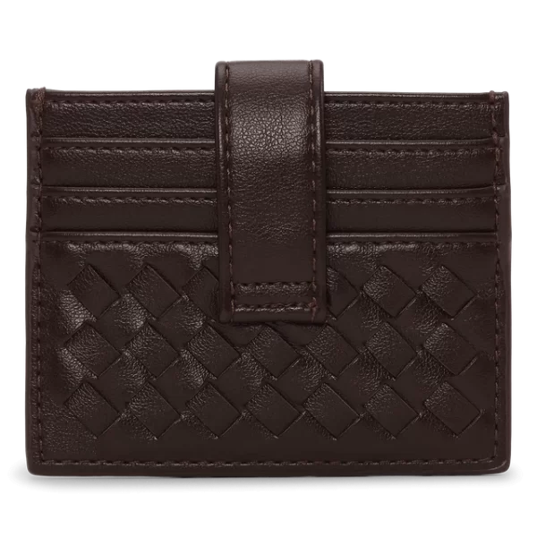 SUI AVA Woven Card Wallet SA2603182, compact pasjesetui met gevlochten woven structuur.