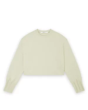 HOMAGE Top With Cuff Details in Pistachio, pistachegroene dames top met verfijnde manchetdetails en vrouwelijke uitstraling.