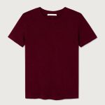 American Vintage Sonoma T-Shirt SON28GH26CERVI in Cerisier Vintage, kersrood dames T-shirt van 100% katoen met aansluitende fit, ronde hals en korte mouwen.