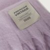American Vintage Zinaco sjaal ZI20AH26LILL in Lilas Logo, zachte lichtlila gebreide sjaal met franjes aan de uiteinden.